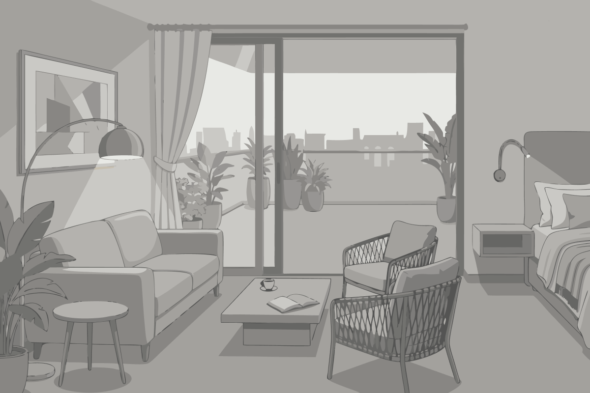 One-Bedroom Loft Apartment with One Queen Bed